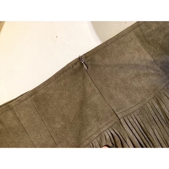 Joyfolie Brown Fringe Midi Skirt - Picture 14 of 16